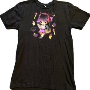 TeeTurtle "Lost in Books" Magic Spells Women’s SM Black Graphic T-shirt